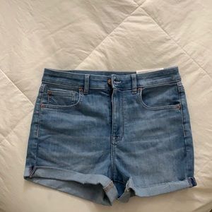 American Eagle high-rise denim shorts